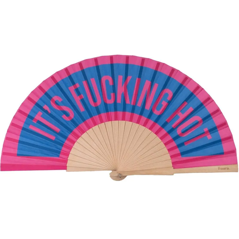 Fisura Handfächer It`s Fucking Hot Pink/bleu