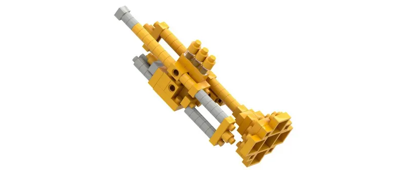 BRIXIES Bausteinmodell Trompete aus 89 Bausteinen