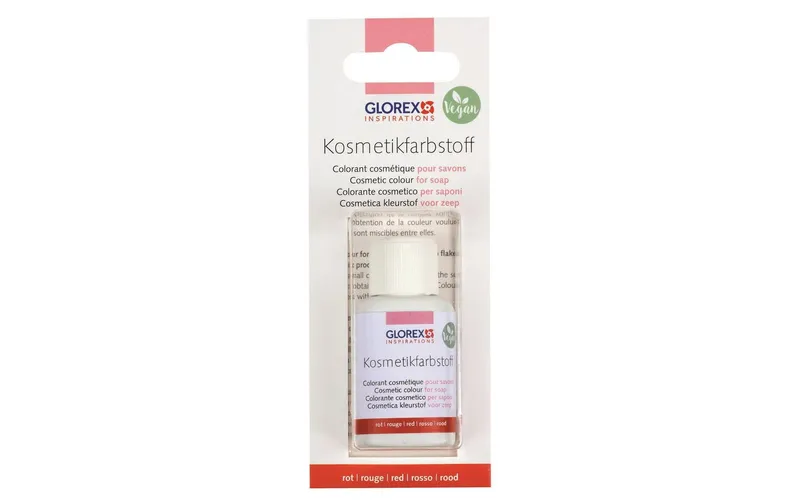 Glorex Kosmetikfarbtessuto 20 ml, rosso