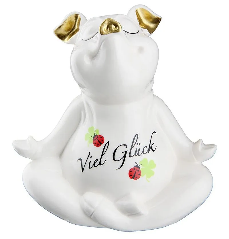 Sparschwein Yoga Viel Glück