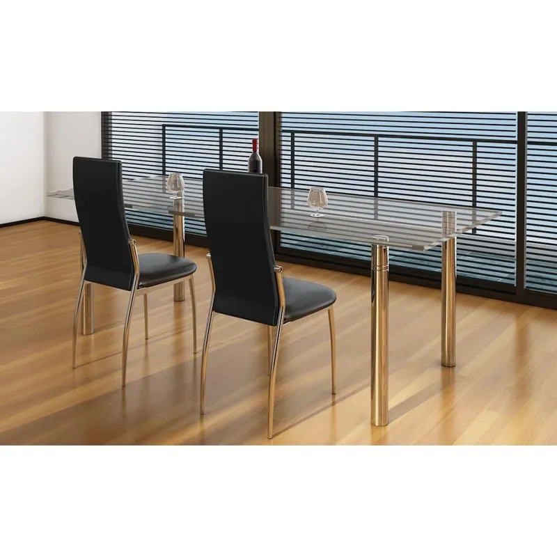 Esszimmerstühle 2 Stk. nero Kunstleder