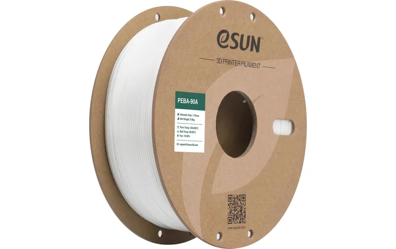 eSun Filament PEBA 90A white 1.75 mm 0.8 kg