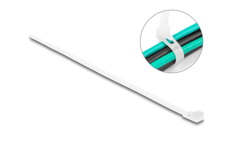 Delock Kabelbinder bianco 200 mm x 4.8 mm, 100 pezzi
