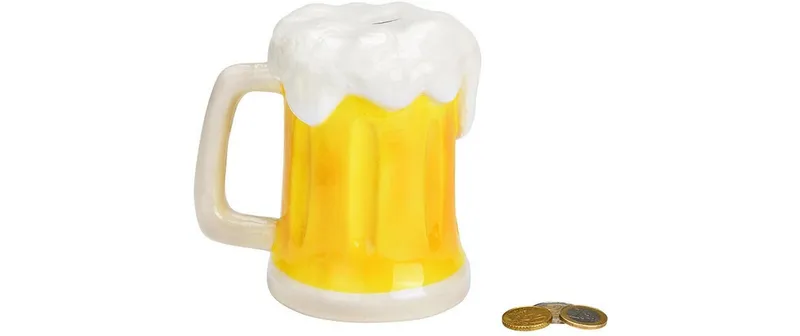 G. Wurm Spardose Bier 14 x 14 x 11 cm