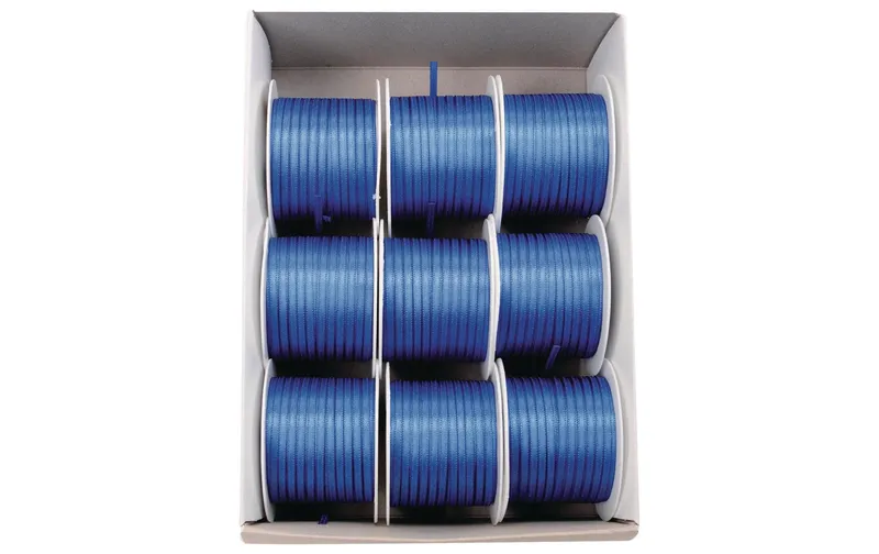 GOLDINA Satinband Doppelsatin-Band 3 mm x 10 m, Blau