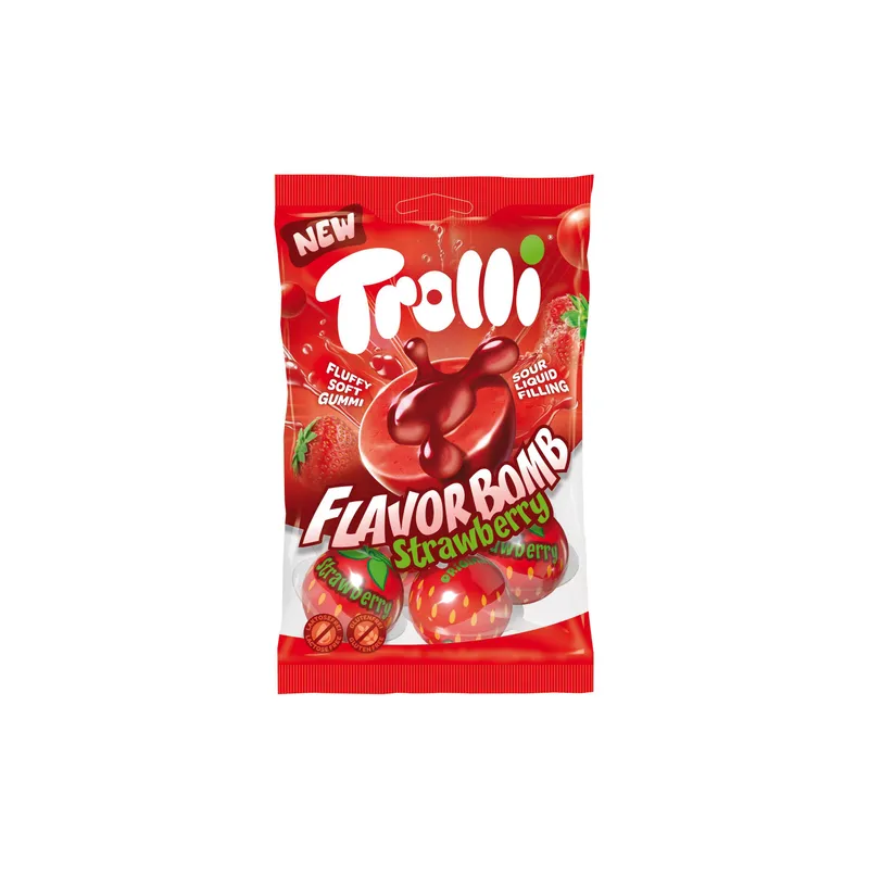 Trolli Gummibonbons Flavorbomb Strawberry 75 g