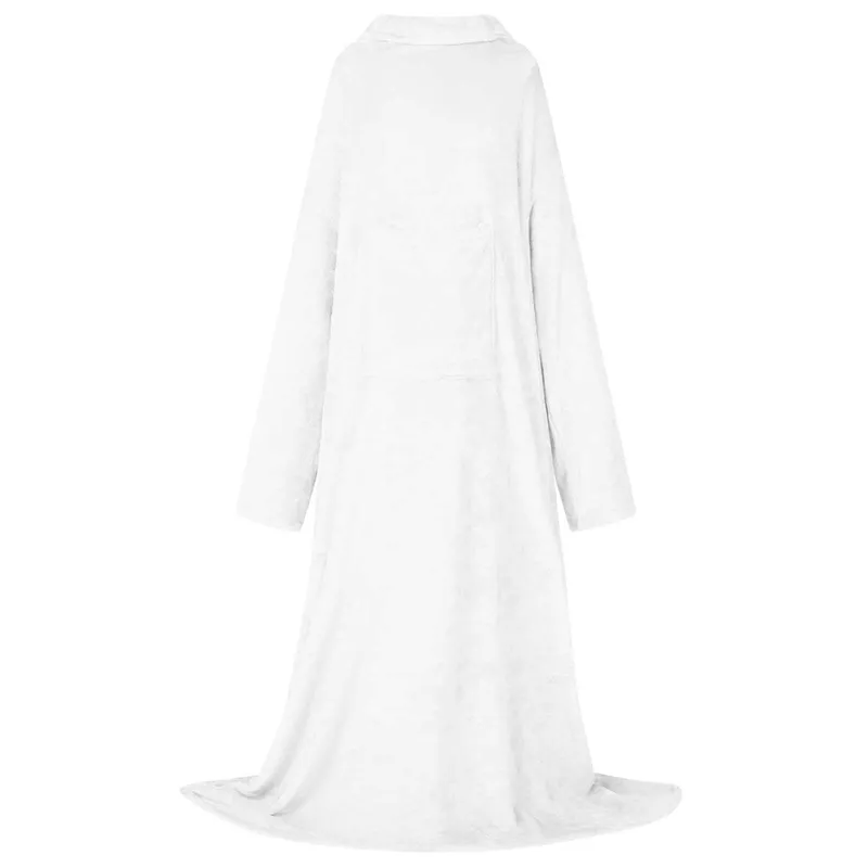 Decken-Hoodie Weiß F Flanell
