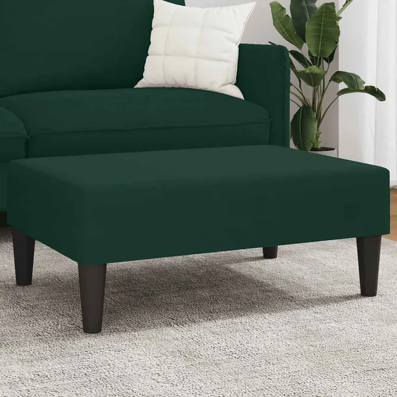 Fußhocker Dunkelgrün 77x55x31 cm Samt