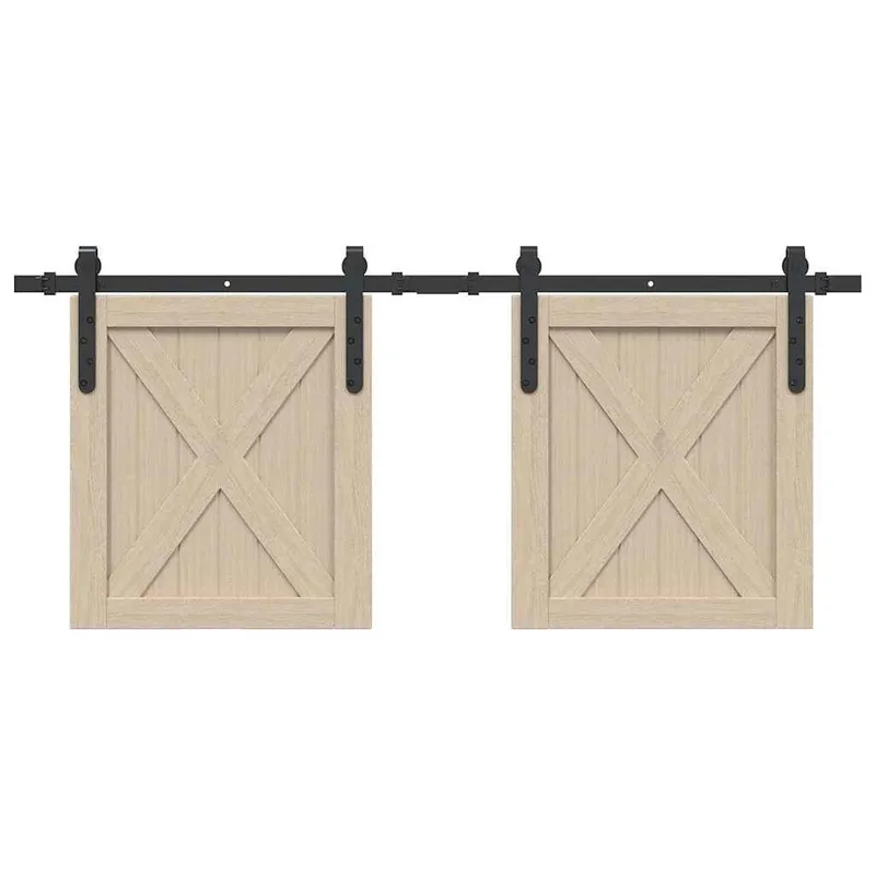 porta scorrevolebeschlag Set per Schranktüren 122 cm Karbonacciaio