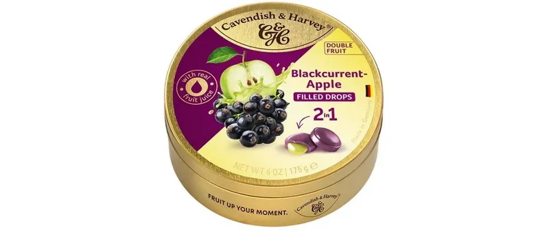 Cavendish & Harvey Blackcurrent-Apple Filled Drops 175 g