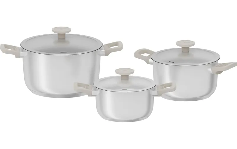 BergHOFF Kochtopf-Set LEO Bolt Oyster 6-tlg. 24 cm