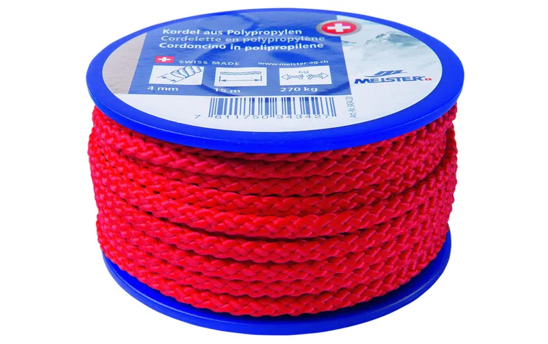 Meister Kordel Ø 4 mm, 15 m, 270 kg, rouge