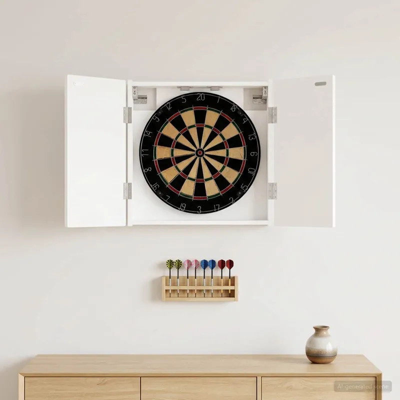 Dartboard Schrank DELFT Weiß 52,5 x 10,5 x 53,5 cm