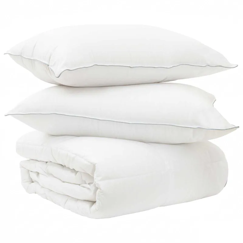Duvet- und Kopfkissen-Set 3 stk. 200 x 240 cm Winter Weiß
