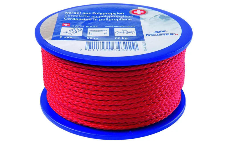 Meister Kordel Ø 2 mm, 50 m, 60 kg, rouge