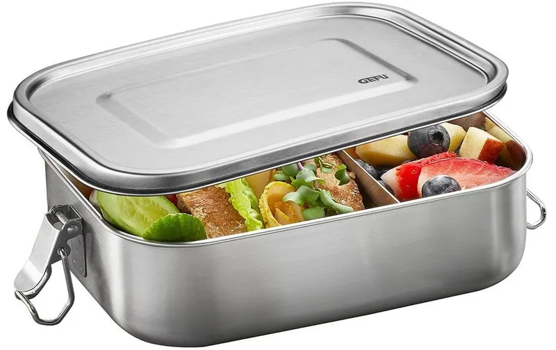 GEFU Lunchbox Endure Silber, 1.400 ml