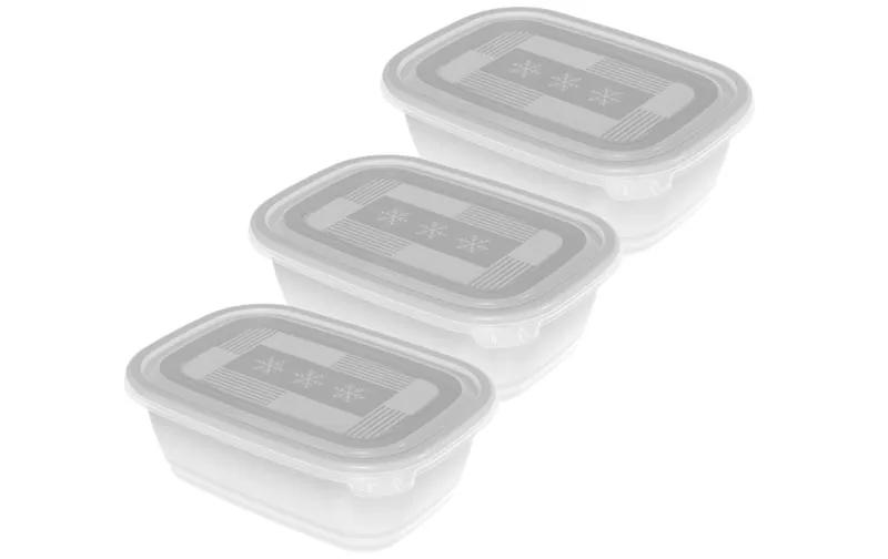 rougeho Vorratsbehälter Freeze 3 pièces, 1 l, transparent