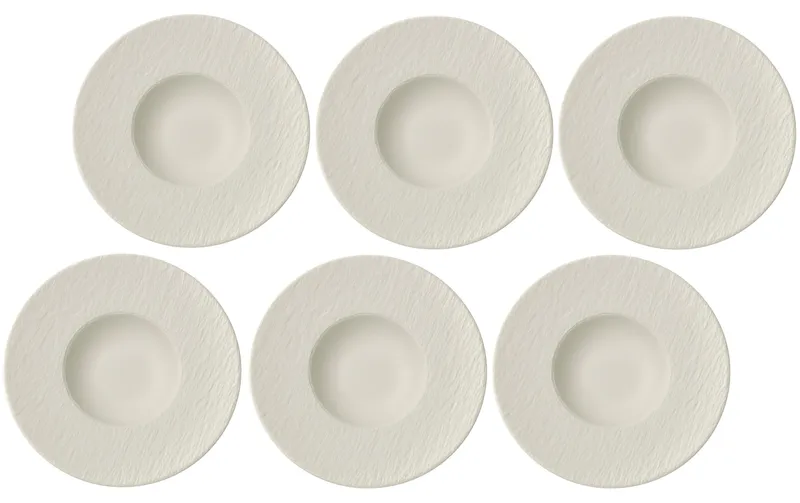 Villeroy & Boch Suppen- & Pastateller Manufacture Rock Ø 29 cm, 6 Stk, white