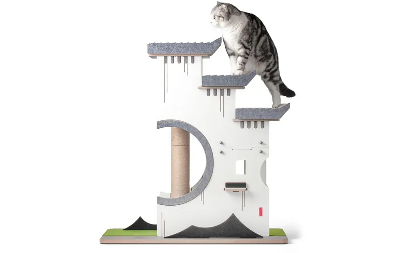 CanadianCat Design-Kratzmöbel Château Tatzberg gris/blanc