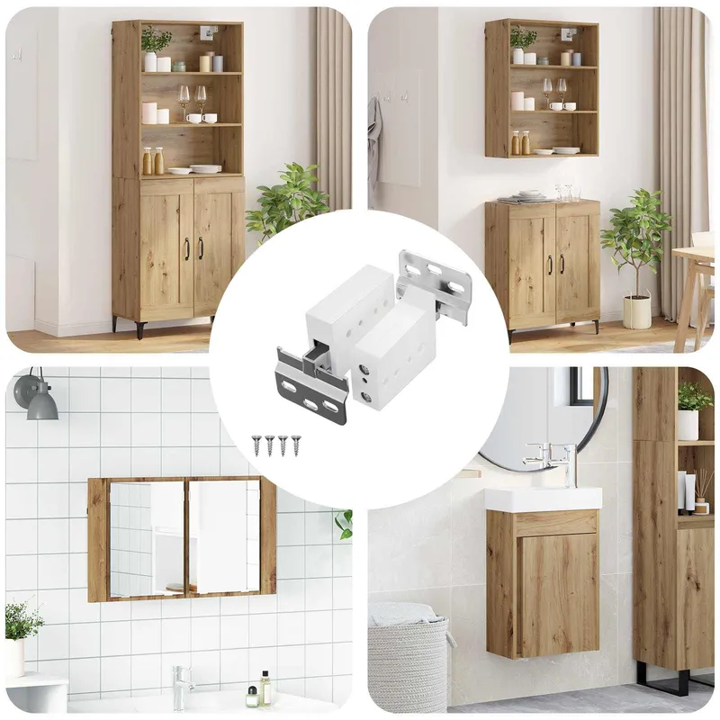 Support de Meuble Suspendu 12 pièces Blanc 70 x 48 x 19 mm