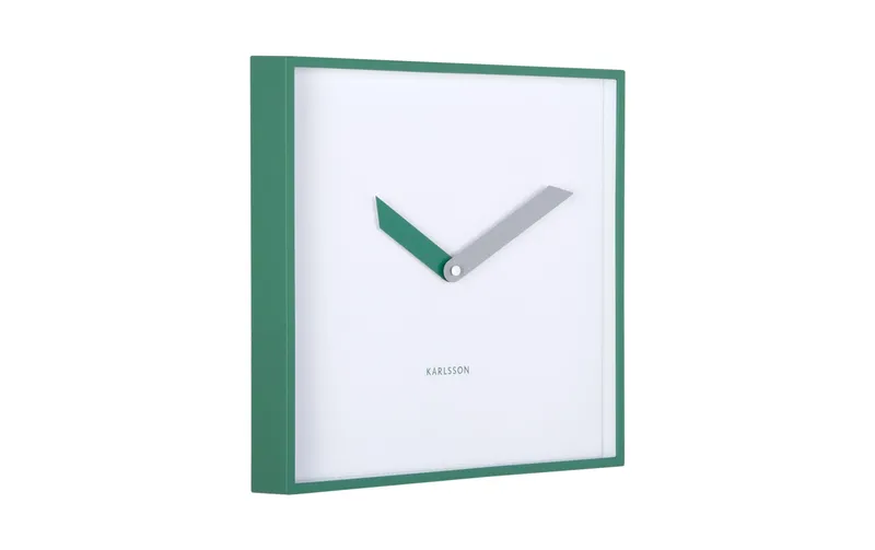 KARLSSON Wanduhr Cool Retro Cuadrado 28,3 x 28.3 cm, Retro grün