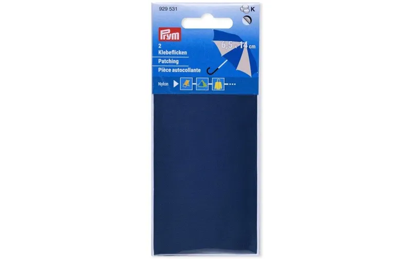 Prym Flickfabric 6.5 x 14 cm, Nylon, Marineblau