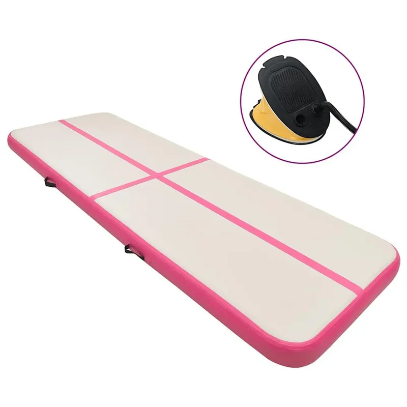Aufblasbare Gymnastikmatte with Pumpe 600x100x15 cm PVC pink