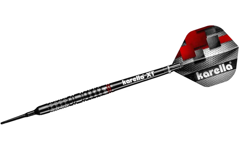 Karella Dartpfeile Softdart SuperDrive 20g, 3 Stück – Schwarz