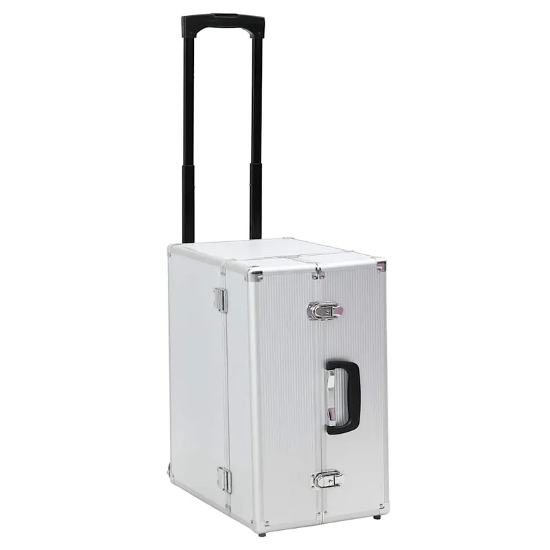Pilotenkoffer 47 x 39 x 27 cm Silbern Aluminium