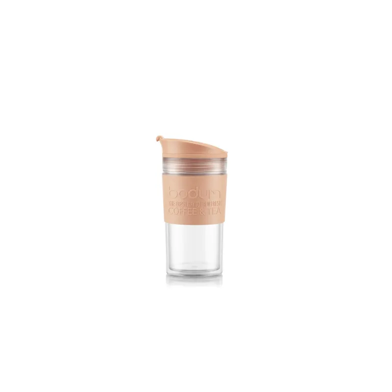 Bodum Thermobecher Travel Mug 350 ml, Beige/Rosa