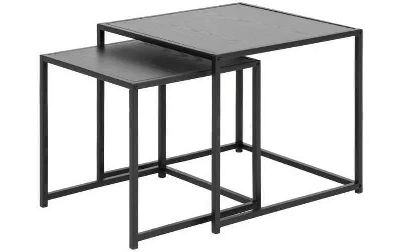AC Design Couchtisch Seaford 2 pezzi, nero