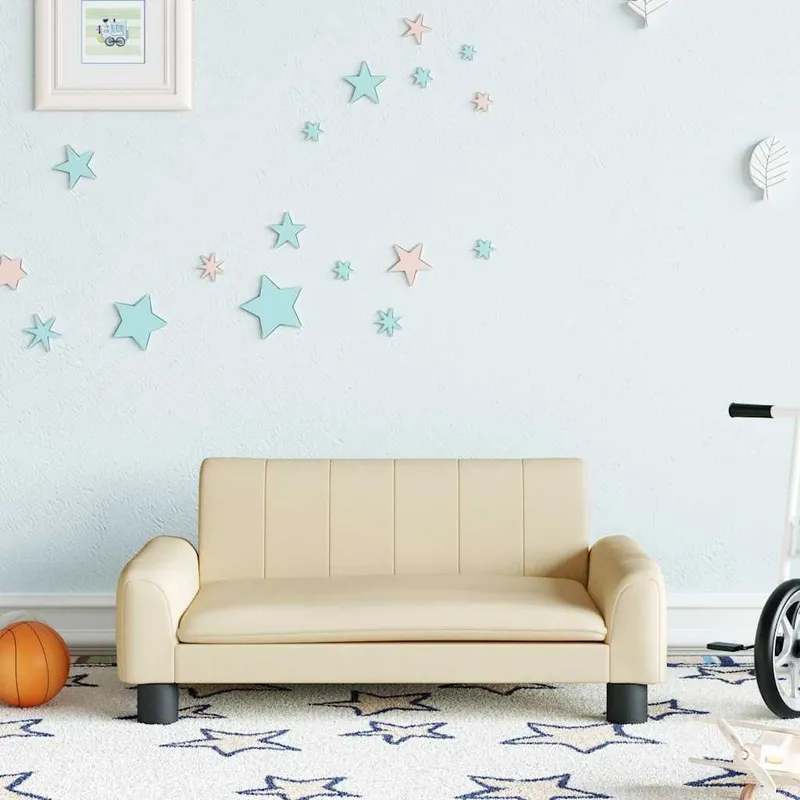 Canapé pour enfants crème 70x45x30 cm tissu