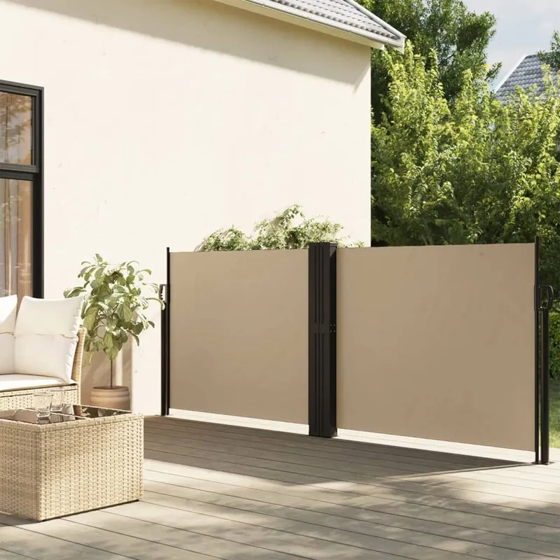 Seitenmarkise Ausziehbar Beige 140x600 cm