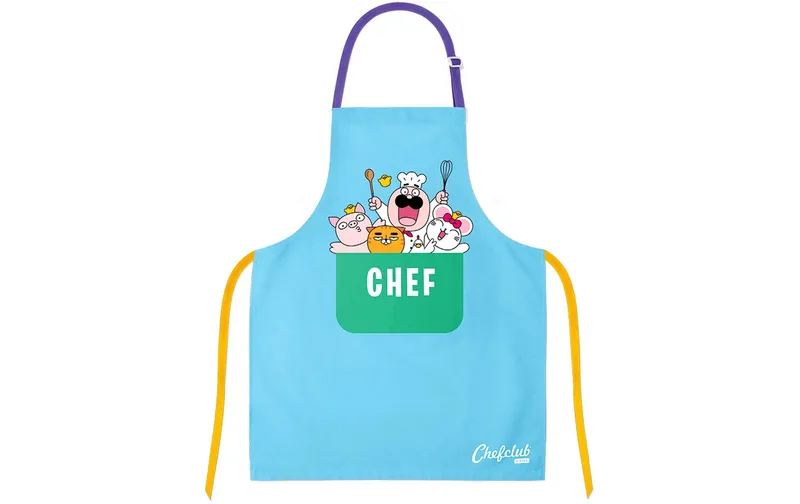 Chefclub Kochschürze mit Fronttasche blu