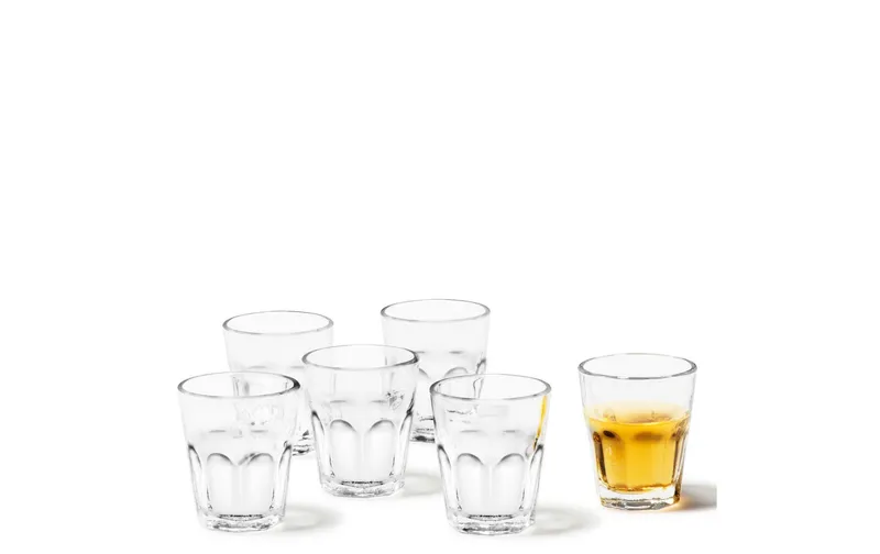 LEONARDO Schnapsglas Stamper, Rock 50 ml, 6 pezzi, trasparente