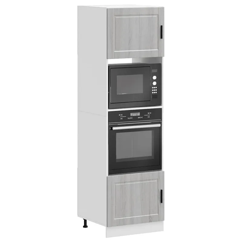 Herdumbauschränke 2 Stk. Porto grey Sonoma engineered wood