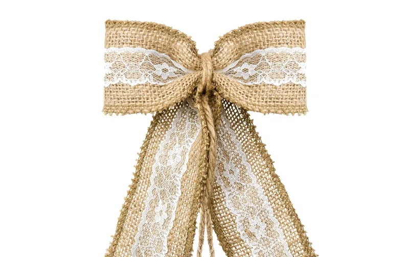 Partydeco Hochzeitsaccessoire Autodeko Set 5-teilig, brun/blanc