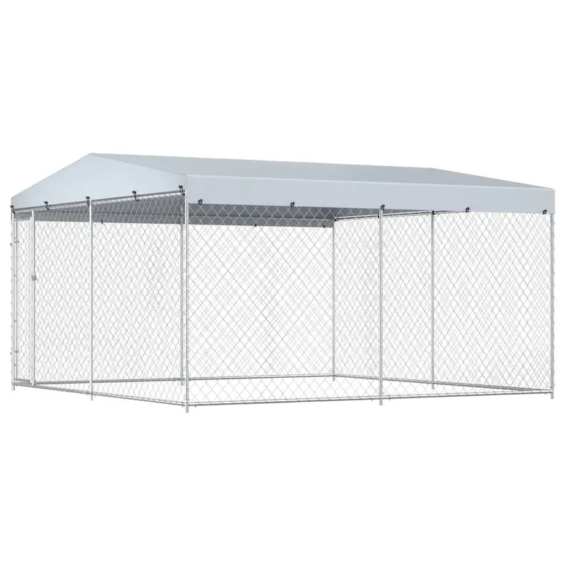 Outdoor-Hundezwinger con Übertettoung 382x382x225 cm