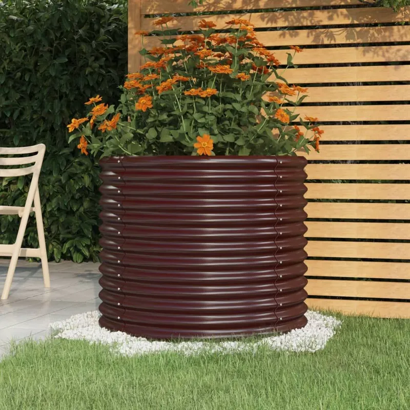 vaso Verzinkter Stahl 80x80x68 cm marrone