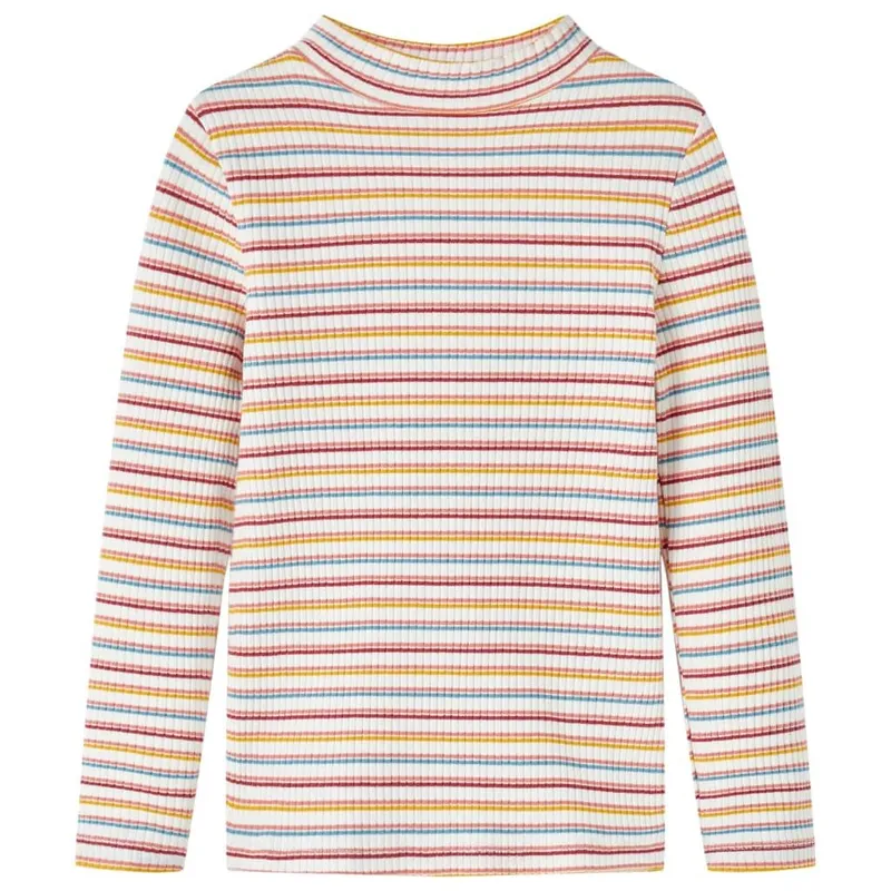 T-shirt enfants manches longues faux col roulé écru 116