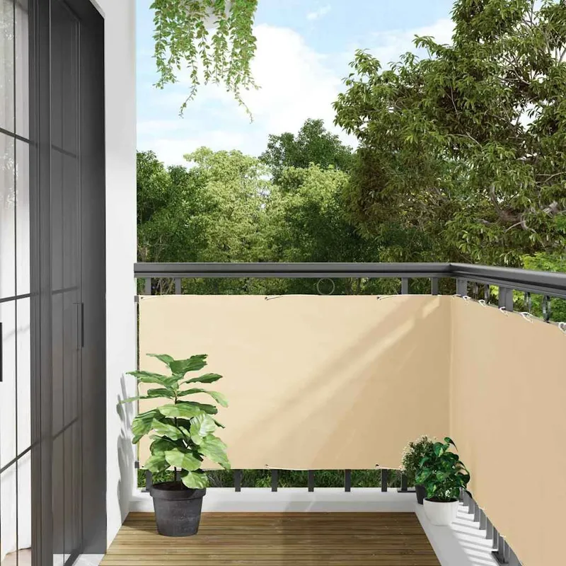 Balkon-Sichtschutz Creme 300x120 cm PVC