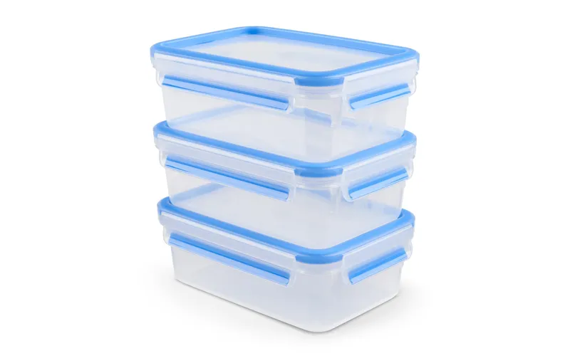 Emsa Vorratsbehälter Clip& Close 3 x 1 l, bleu/transparent