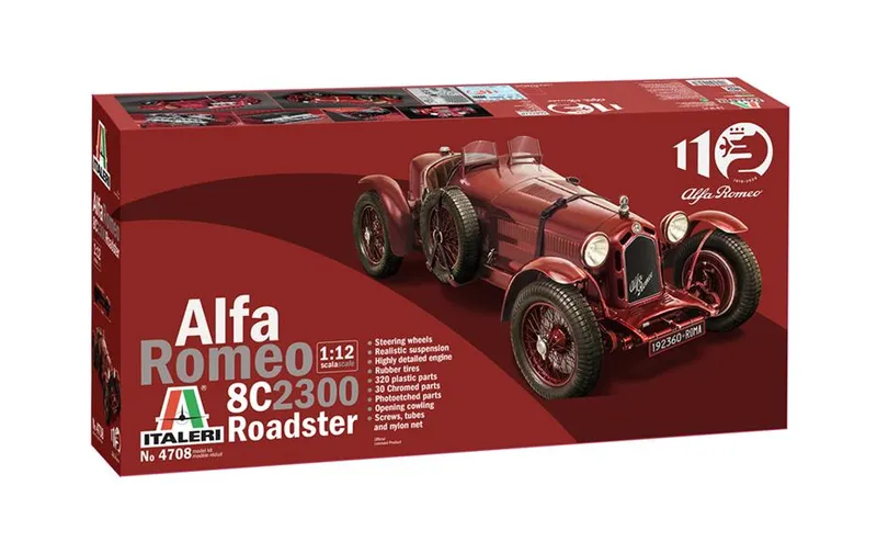 Italeri Bausatz Alfa Romeo 8C 2300 Roadster 1:12