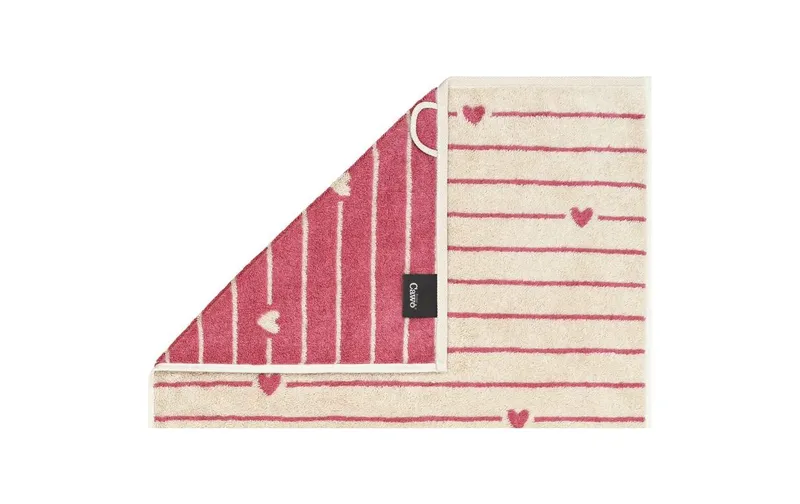 Cawö Handtuch Heart Beats 50 x 100 cm, Pink
