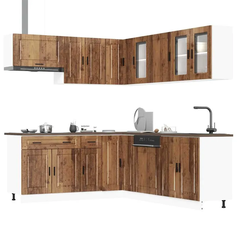 11-tlg. Küchenschrank-Set Porto Altholz-Optik derivato del legno