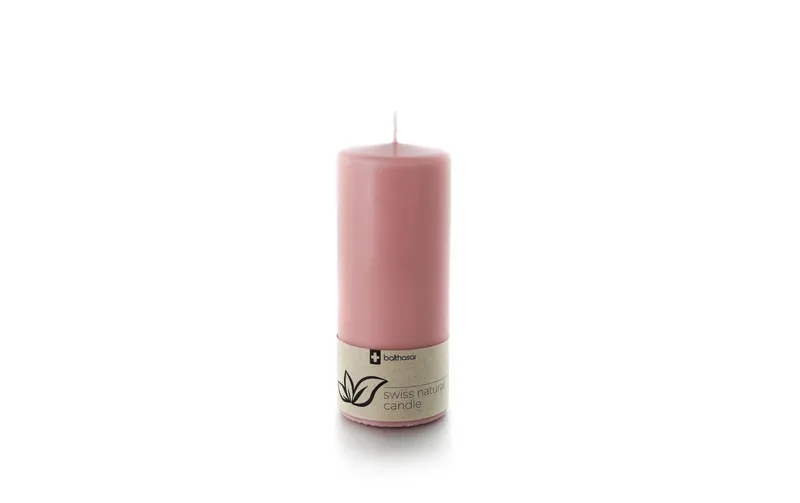 balthasar Zylinderkerze Swiss naturelal Candle 19 x 8 cm Rosa