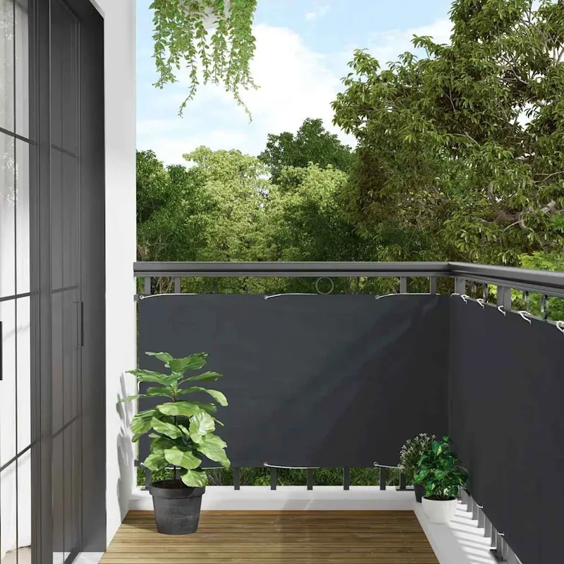 Balkon-Sichtschutz Anthrazit 600x120 cm PVC