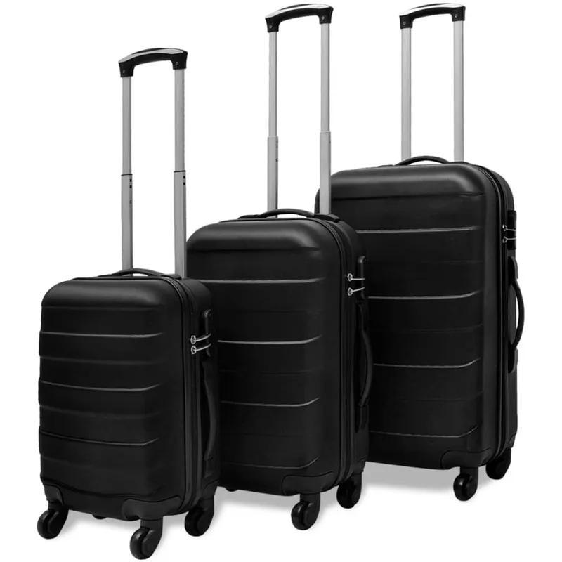 3-tlg. Hartschalenkoffer-Set nero 45,5/55/66 cm
