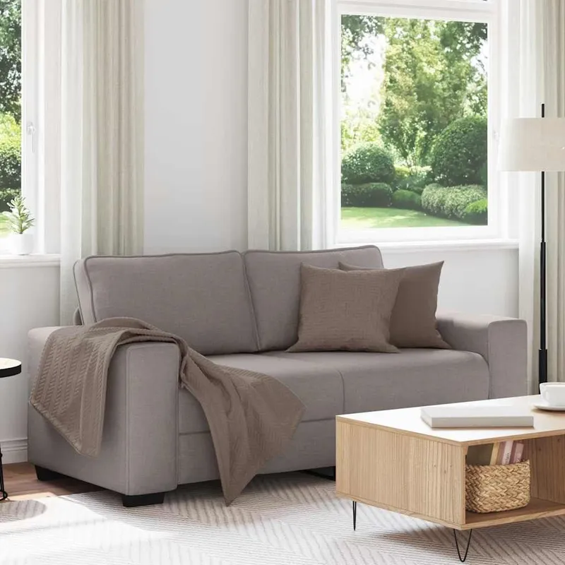 2-Sitzer-Sofa Taupe 180x77x82 cm tessuto