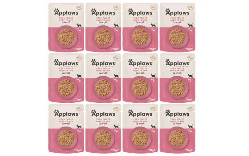 Applaws Nassfutter Pouch Thunfisch & Pazifik-Garnelen, 12 x 70 g